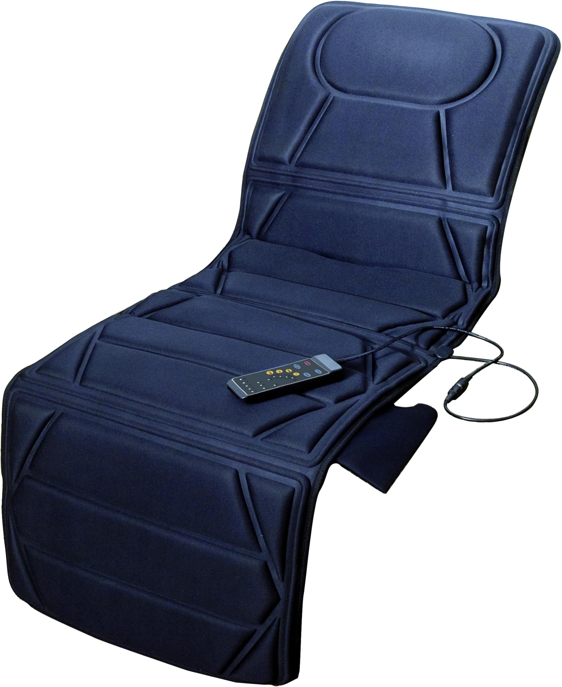 Carepeutic Full Body Massage Mat with Heat, Back Massager Chair Pad with 10 Vibration Motors, for Full Back and Calf, Spot Focus on Targeted Zone, Auto Shut Off