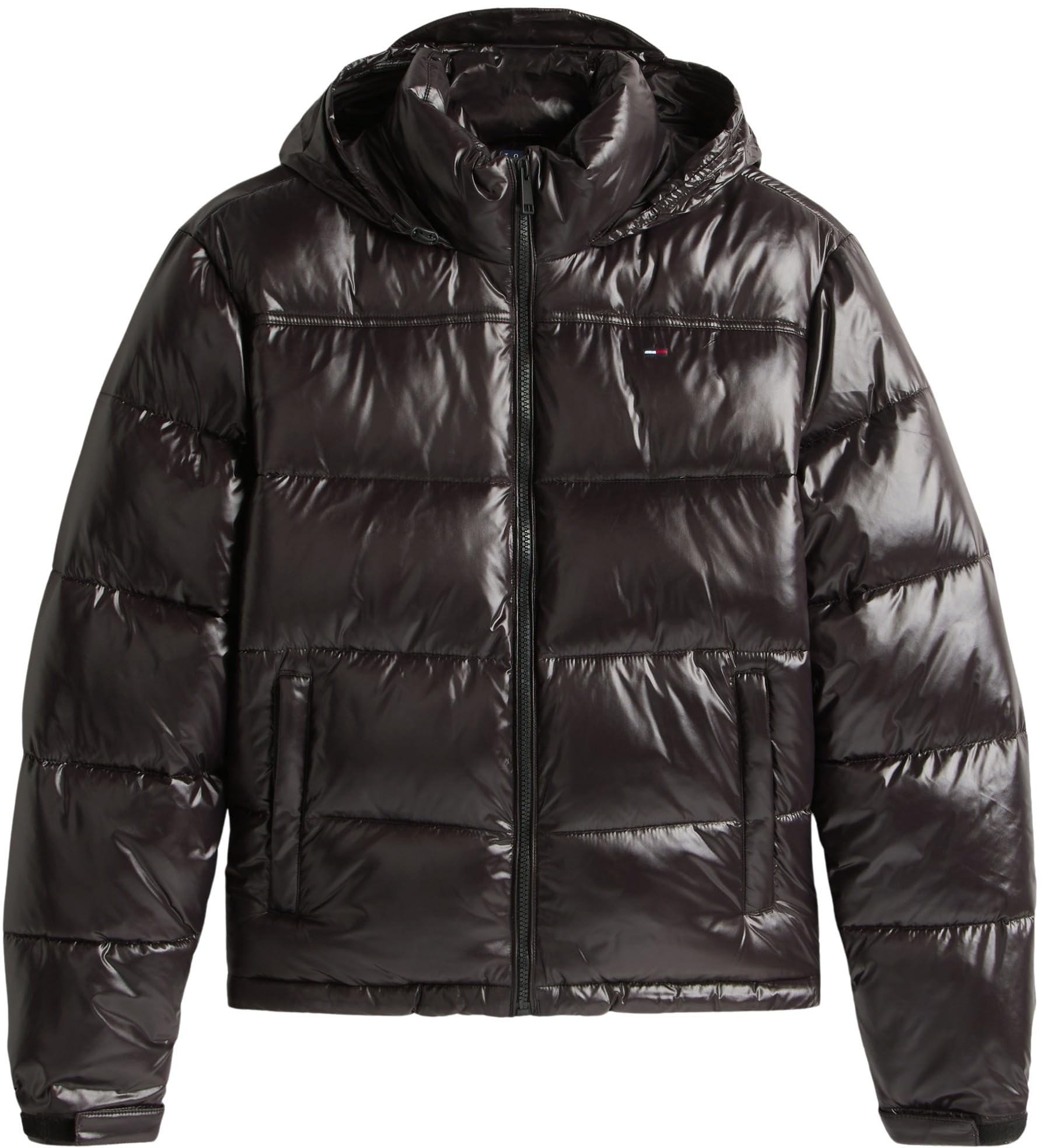 Tommy Jeans Damska kurtka puchowa TJW PCKBL HD ESS PFFR SHINY EXT DW0DW22039, CZARNA (Czarna), S, czarny (czarny), S