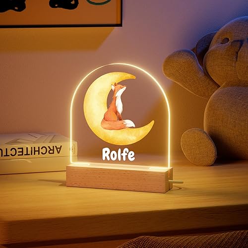 Miniatura 9 de ALBK Luz nocturna para niños luz nocturna personalizada para guardería, bonita luz LED de noche de león o lámpara de lactancia para bebé, luz