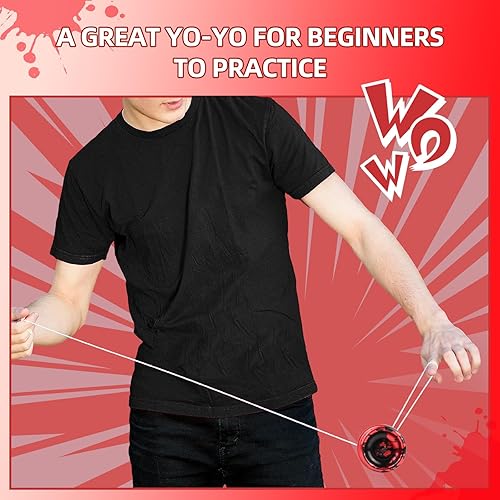 Miniatura 5 de Yoyo sensible para niños, bola Yoyo de metal de aleación de aluminio para principiantes y jugadores profesionales+bolsa Yoyo + 5 cuerdas Yoyo