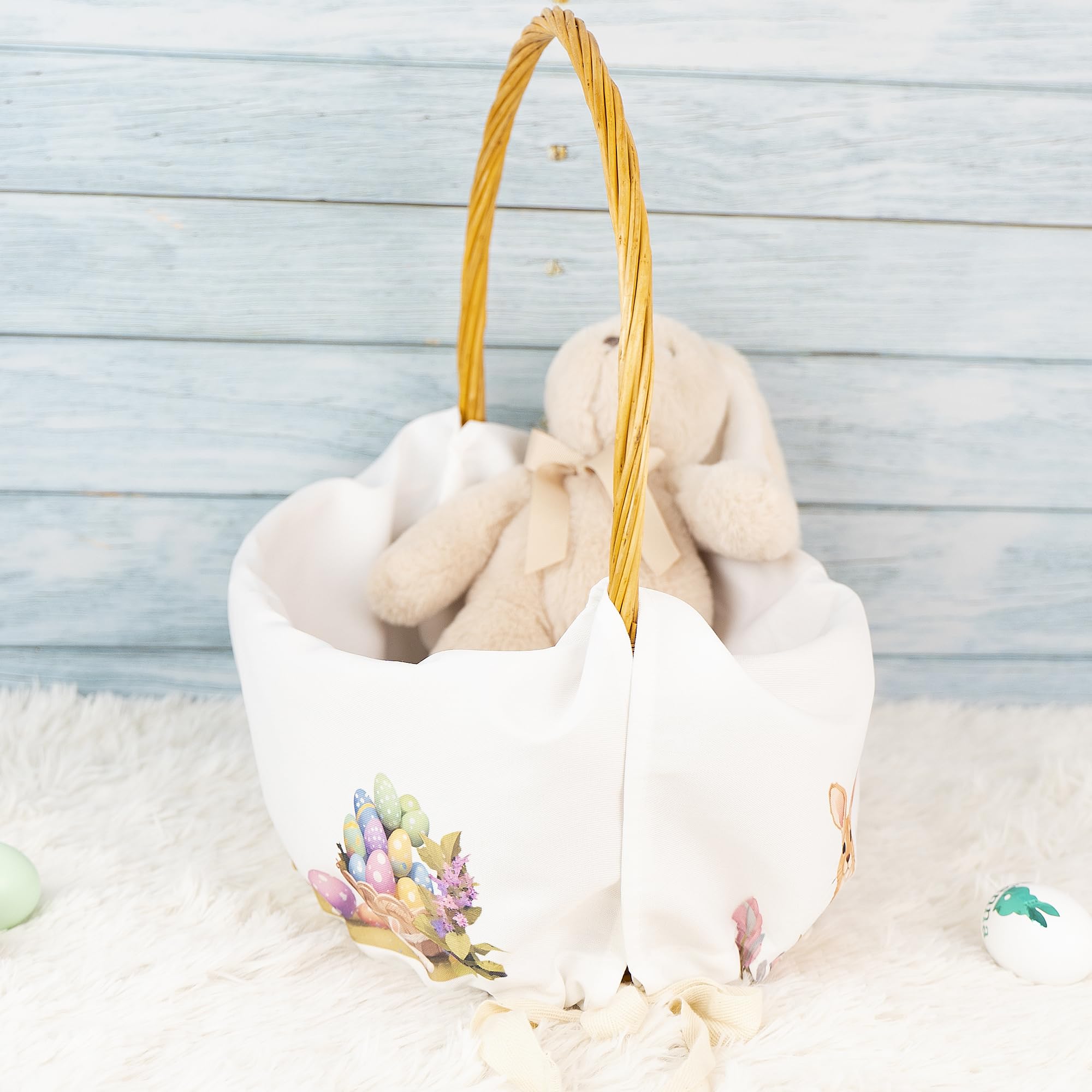 MT WORLD Easter Basket Liner Only Personalized Peter Rabbit Easter Basket Liner with Name Monogram Bunny Easter Basket Liner Gift for Easter Gift for Easter