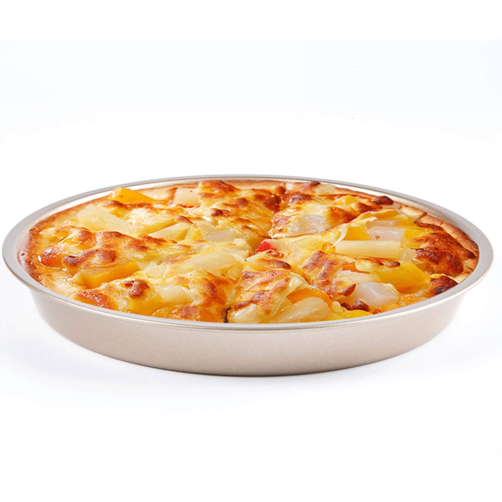 Taca Do Pizzy, Okrągła Forma Do Pieczenia, Mini Forma Do Pieczenia Ciasta Do Kuchni Domowej, 7-Calowa/9-Calowa Forma Do Pizzy Dla Jednej Osoby, Złota Blacha Do Pieczenia Pizzy, Złota-9 Cali