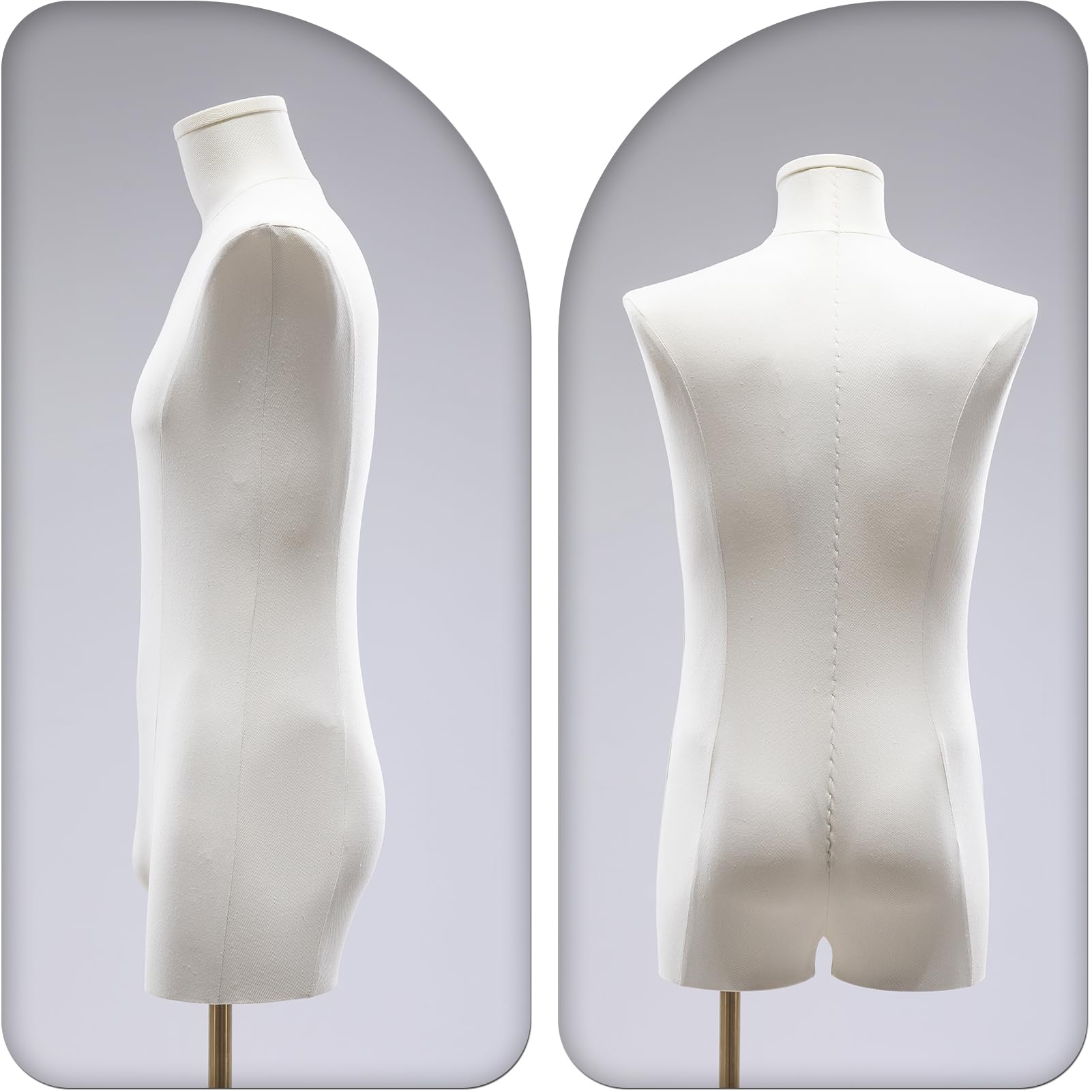 Manichino Uomo, Busto Manichini Sartoriale Regolabile in Altezza (160-240cm), Abbigliamento Maschile Mezzo Mannequin Sartoeia Appendiabiti Magliette per la Presentazione di Indumenti