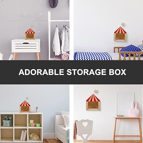 Miniatura 5 de Abaodam 1 unidad de teatro cabina de pared para niños, estantes de pared, decoraciones de la casa, decoraciones para salas de almacenamiento de