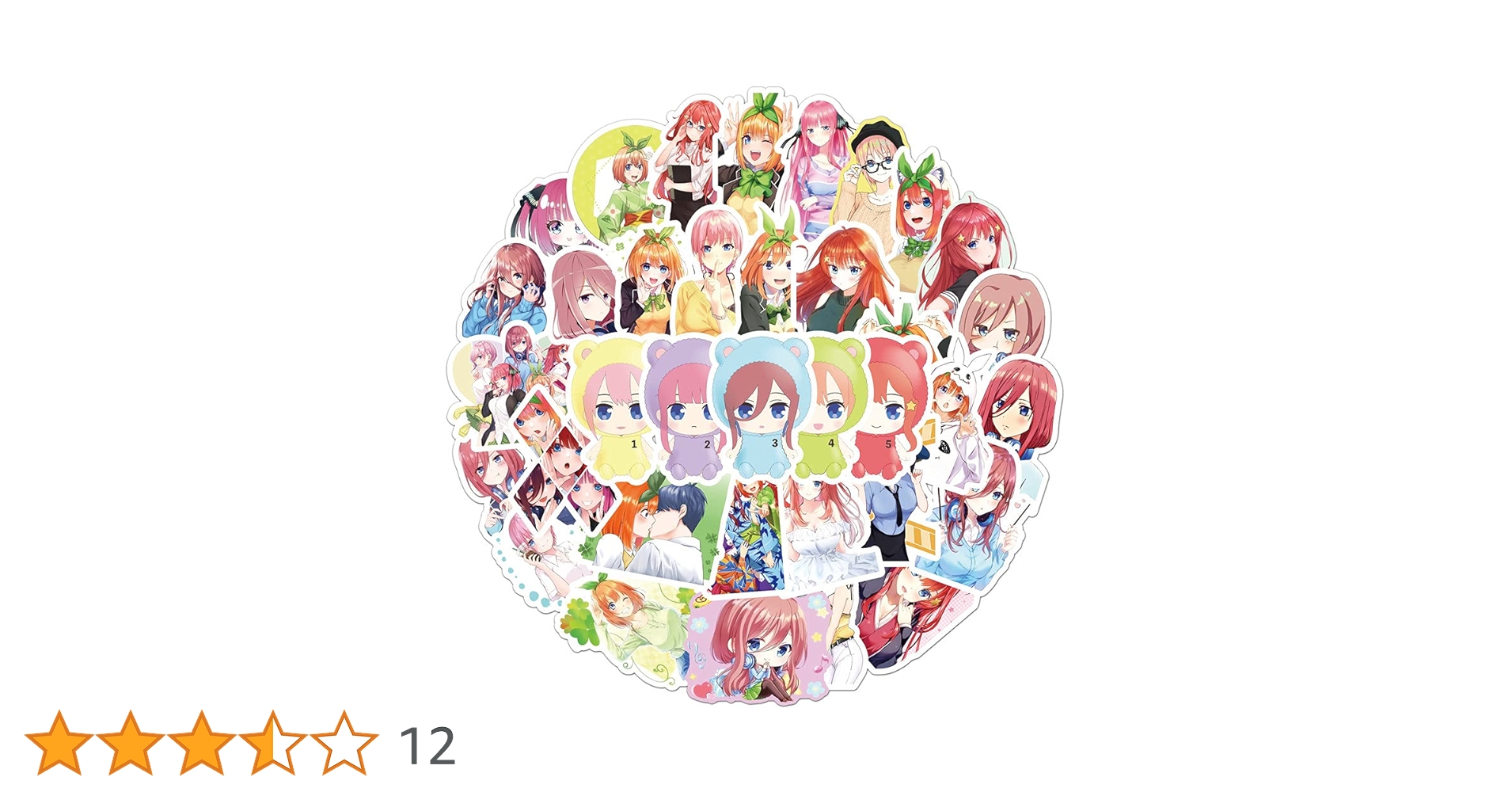Amazon.co.jp: for 五等分の花嫁 ステッカー シール 50枚セット