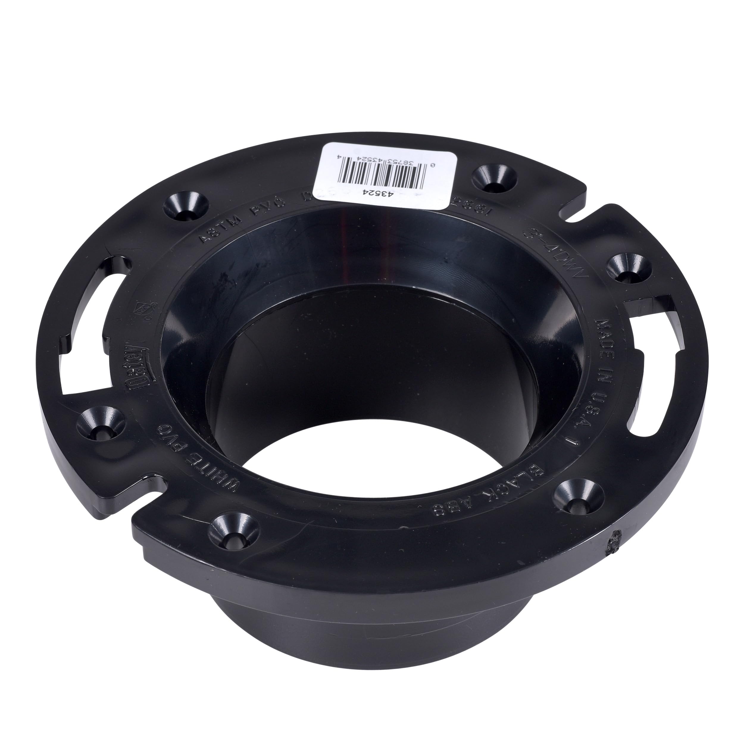 Oatey 43524 Level Fit Closet Flange, Abs, 3-Inch or 4-Inch pack of 2