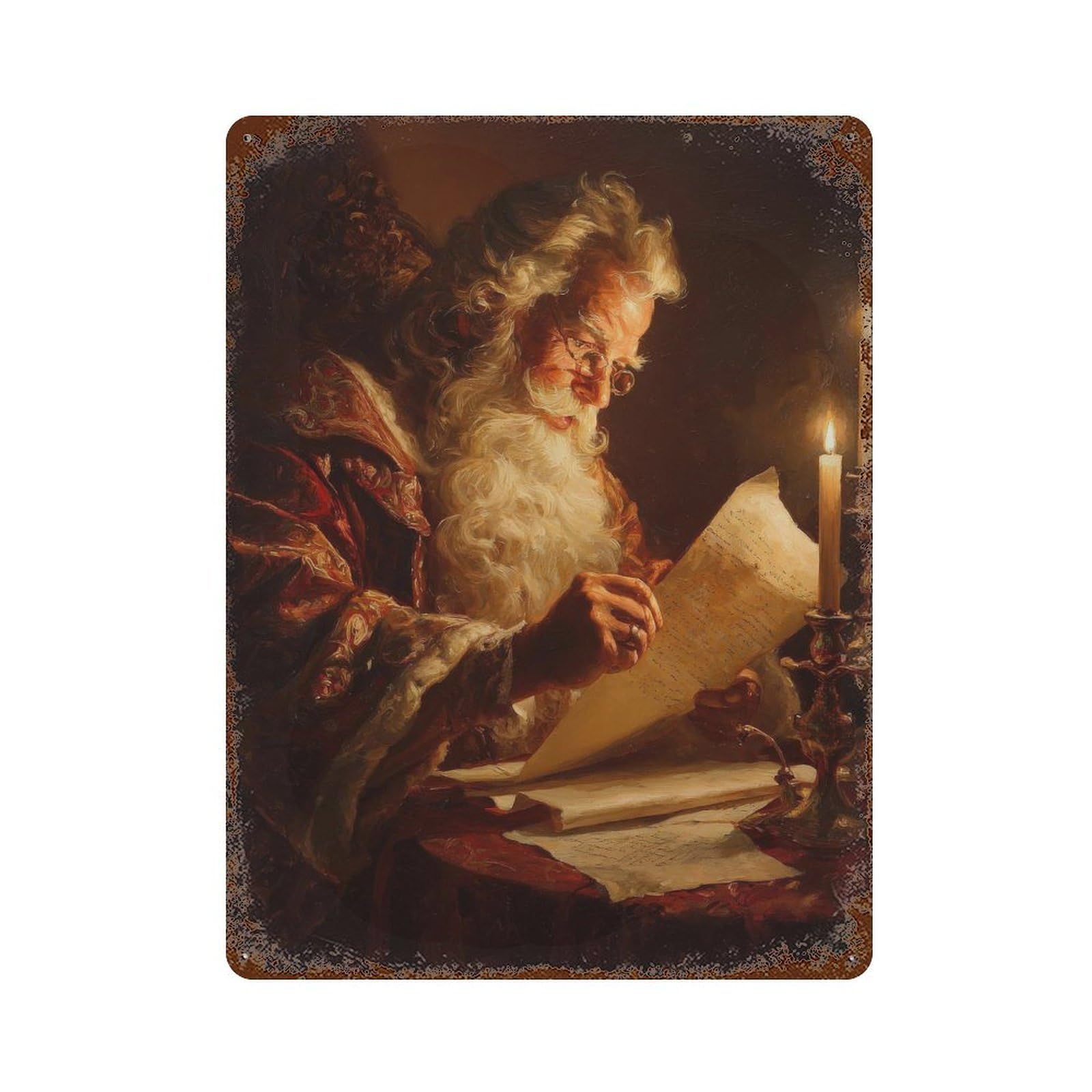 xiaoxiaoshen Santa Claus. Classic Christmas Holiday Wall Decor Art Metal Tin Poster Modern Home Decor Art Home Bar Shop Decorations Vintage Sign 40x30cm