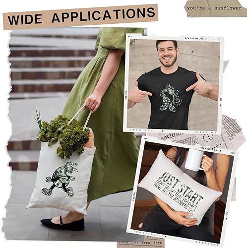 Miniatura 6 de Rollo de vinilo de transferencia de calor, 12 pulgadas x 5 pies, vinilo de transferencia de calor con patrón de cien dólares para camisetas