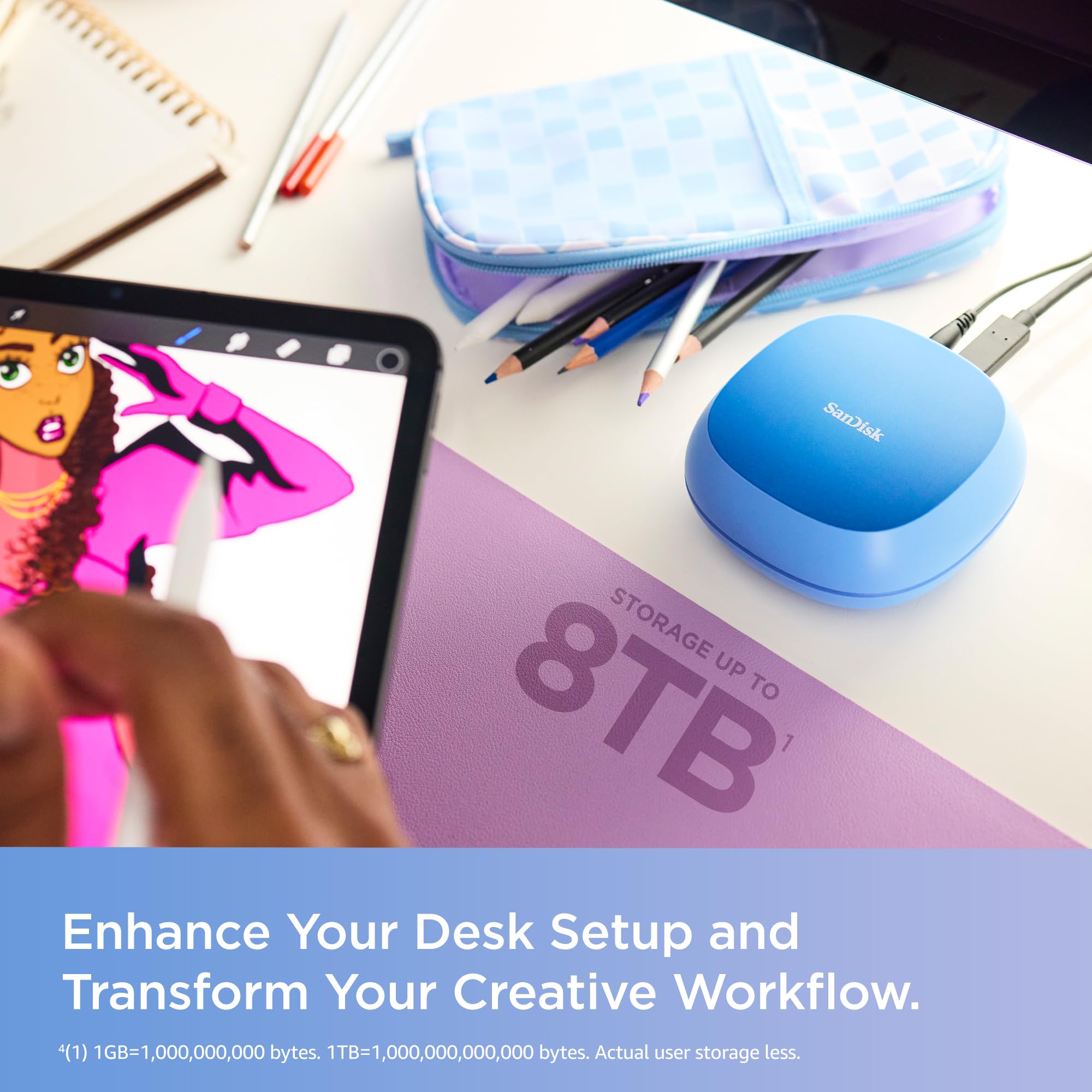 Amazon | SanDisk 8TB クリエイターデスクドライブ - 最大1000MB/秒