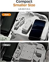 Vista 7 de Flat Extension Cord 15 FT, TESSAN Surge Protector Power Strip with 4 AC Outlets 1 USB C and 2 USB A Ports, 900 Joules Protection, Multiple Wall Plug