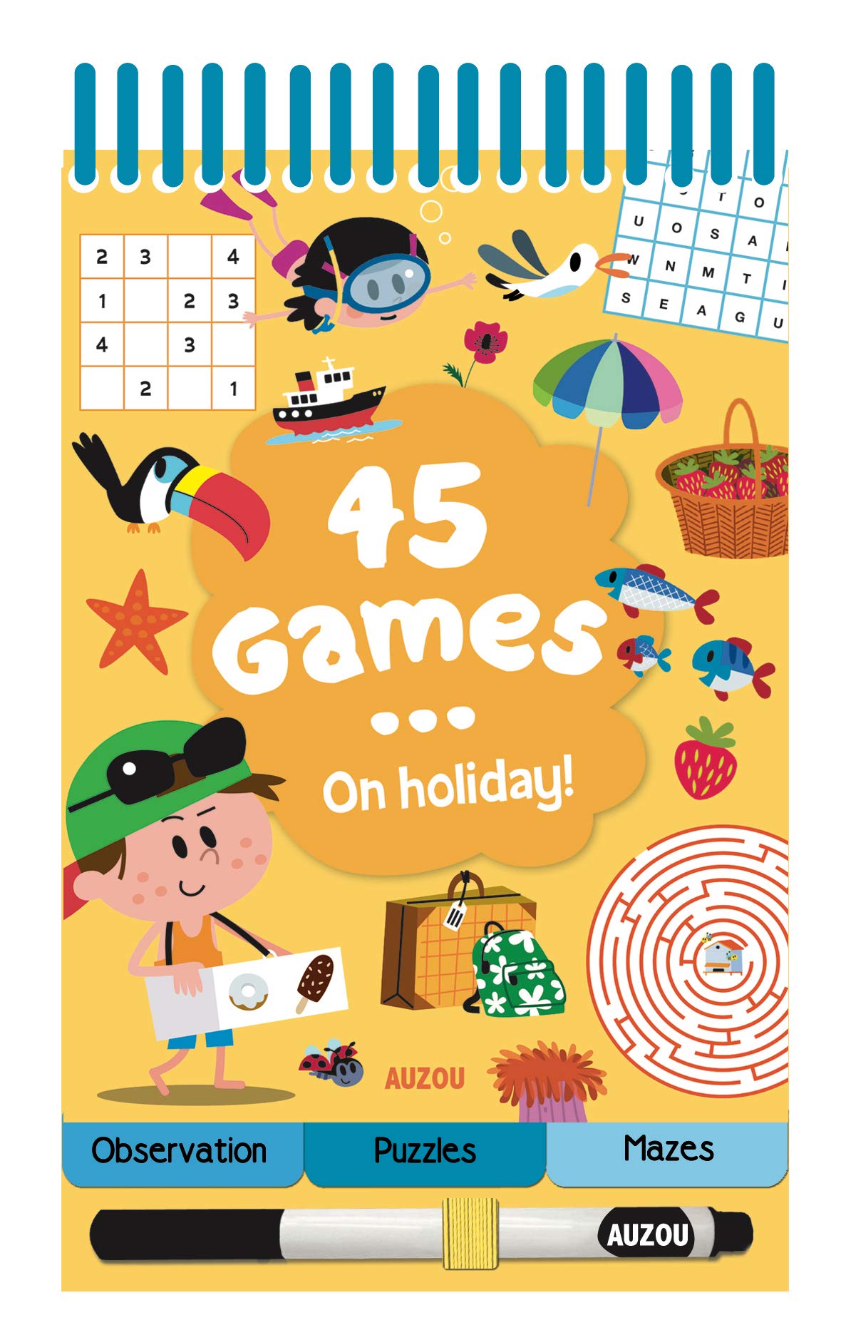 45 Games... on Holidays by Auzou Publishing 9782733853139