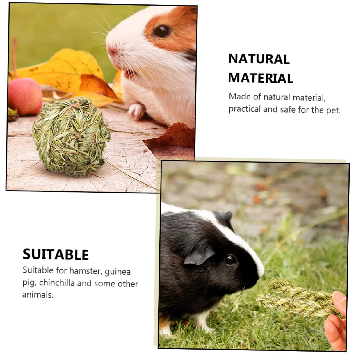 BESPORTBLE 27pièces Jouets à Mâcher pour Rongeurs Snack Herbe pour Chinchilla Hamster Et Jouets De Dentition Graminées pour Petits Animaux