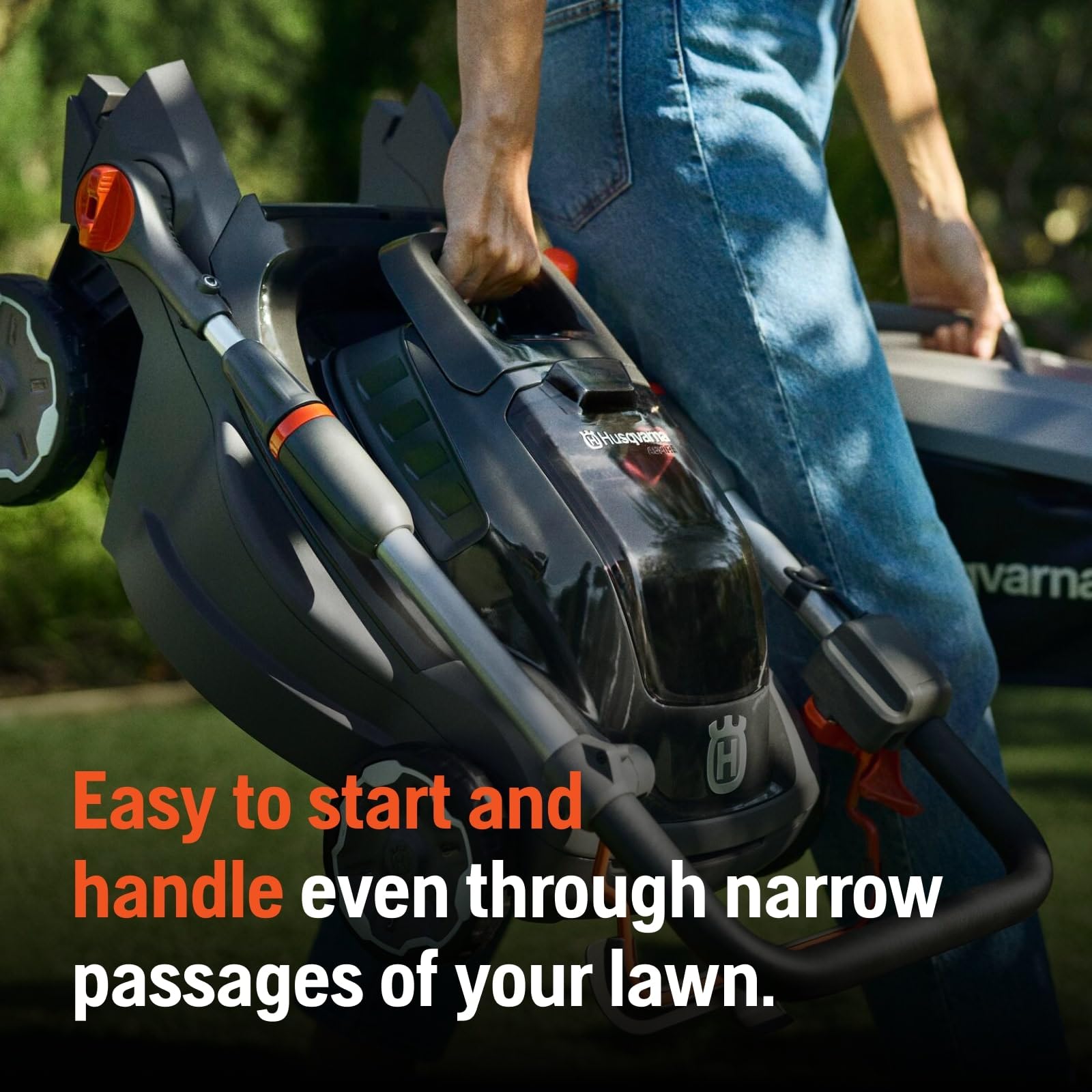 Husqvarna Kosiarka Akumulatorowa Aspire LC34-P4A (bez akumulatora) na 500 | Trawnika, kosiarka elektryczna (kosz 30 l, koszenie 34 cm, składana)