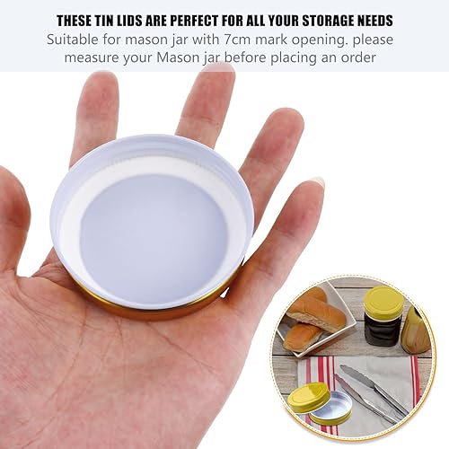 Miniatura 7 de Cabilock 12 tapas para tarros de boca ancha, tapas para tarros de boca ancha, tapas para conservas con fugas, tapas para tarros de conservas de