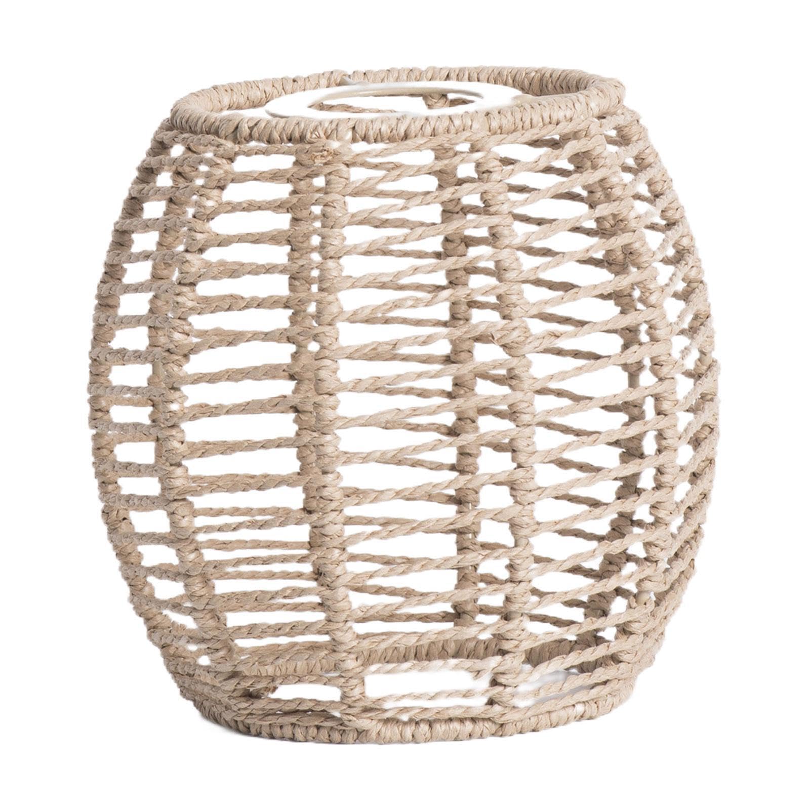 QUILSTM Classic Woven Macrame Lampshade Handmade Light Cover Unique Tools