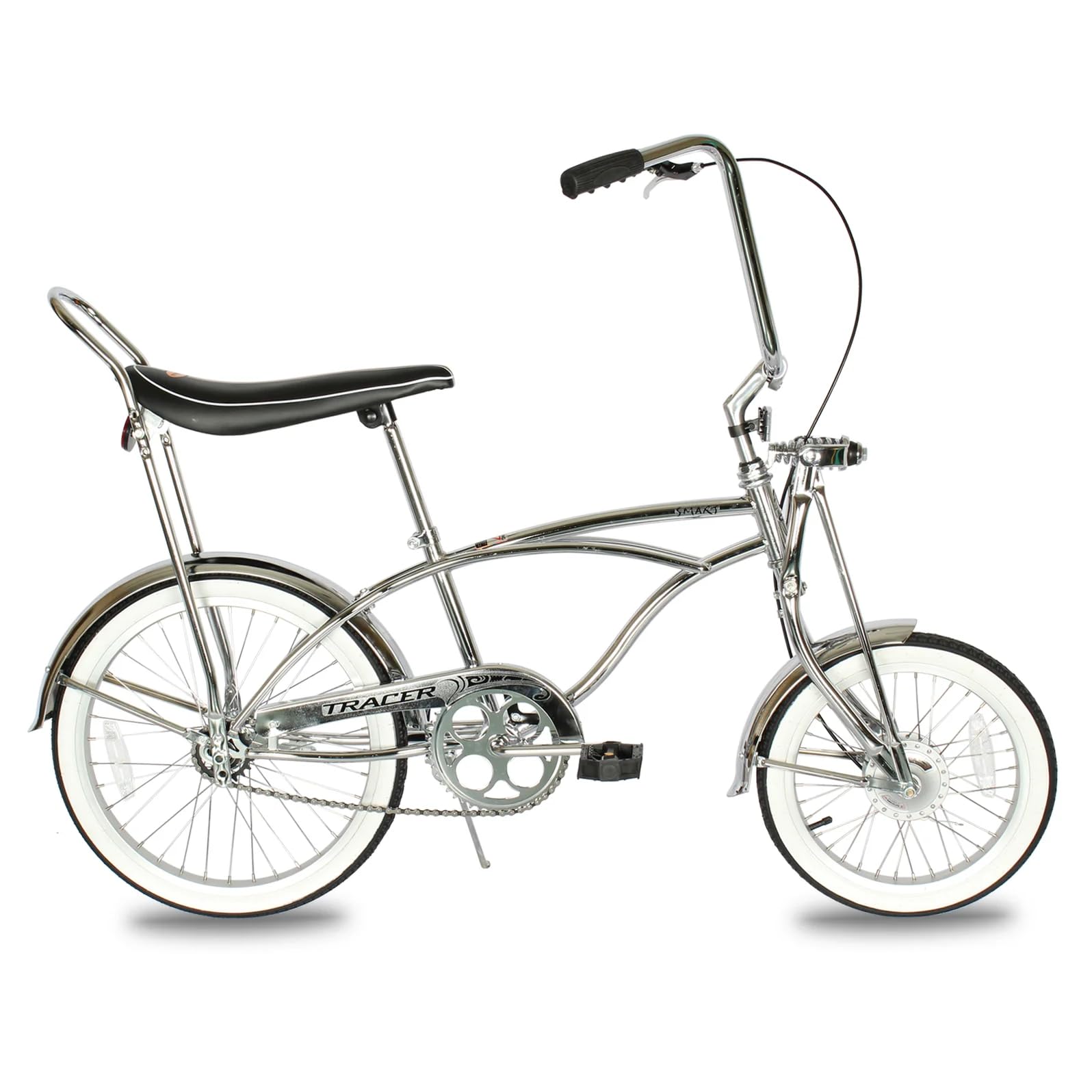 Tracer Retro Beach Cruiser for Adults,20 Inch Wheels,1.75 Tire, City Bike, Lowrider Springer Fork Retro Banana Seat,High Rise Handlebar - Multi Color