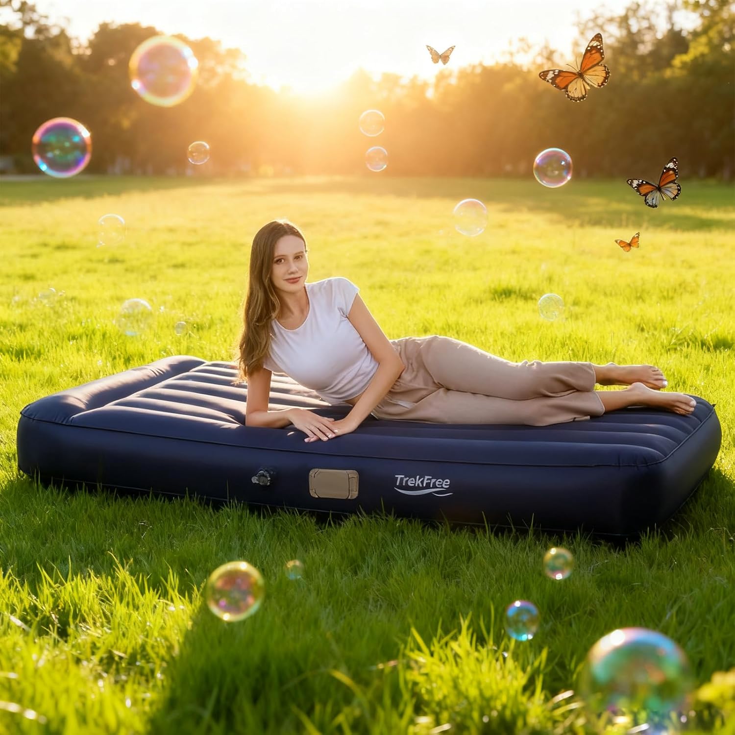 Self-Inflating Sleeping Pad with Electric Pump, 4 Season Camping Mattress Pad, Camping Essentials Gear for Tent Travel Car