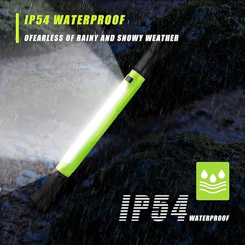 Miniatura 6 de Luz de trabajo, luces LED de 3000 lm, luz recargable debajo del capó con ganchos y base magnética giratoria, mecánico inalámbrico a batería para