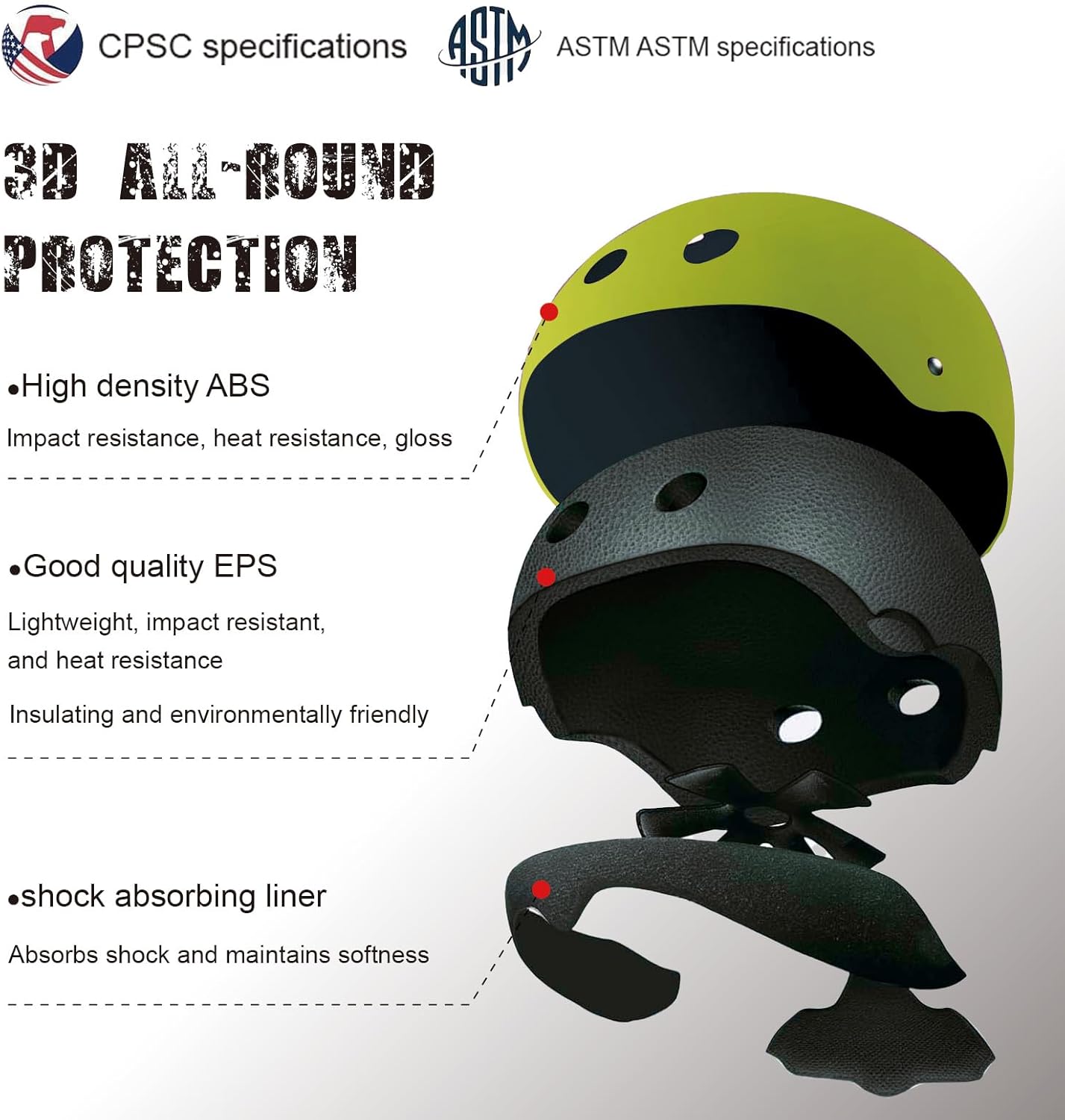 Kids Bike Helmet, Adjustable Multi-Sport Helmet for Cycling, Skateboard & Scooter, CPSC & ASTM Certified, 11 Vents, Includes Drawstring Bag