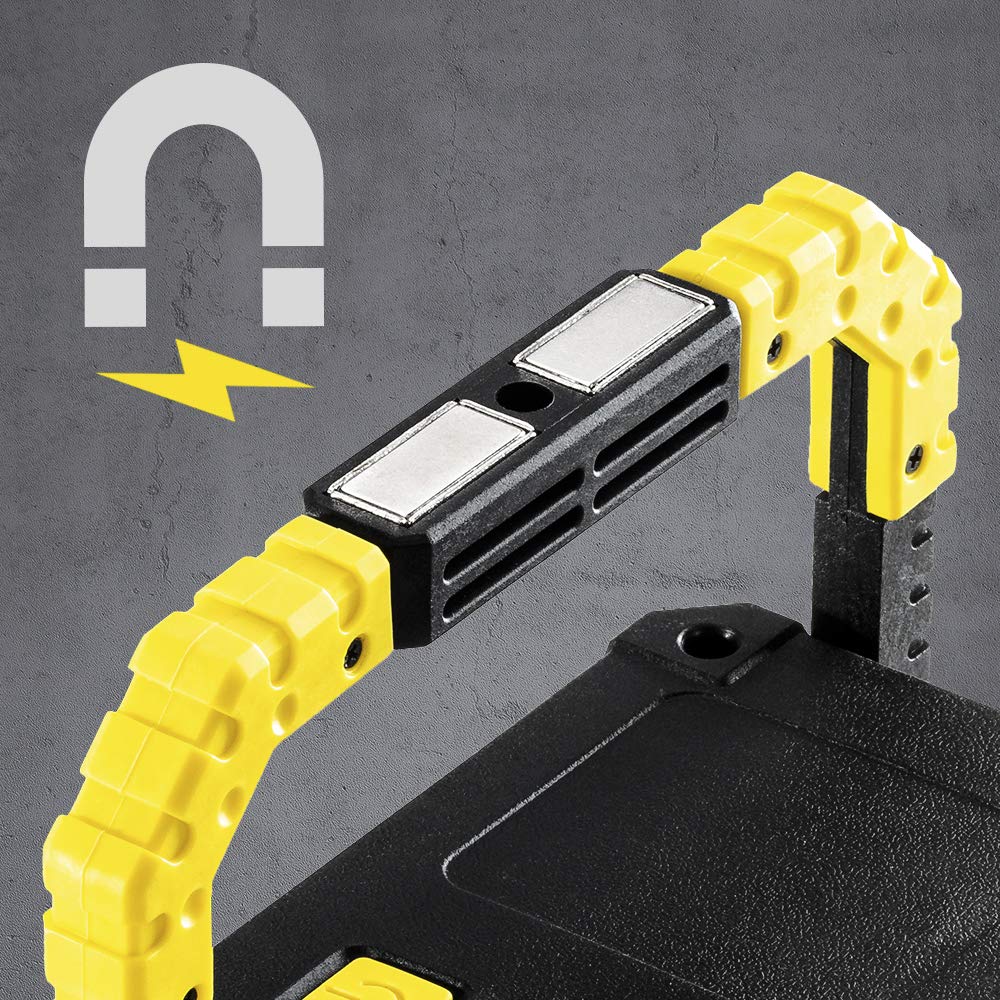 TROTEC Lámpara de Trabajo USB recargable PWLS 06-10, COB LED, 800 lm, 3 modos, Ajustable en 180º, Linterna de Trabajo