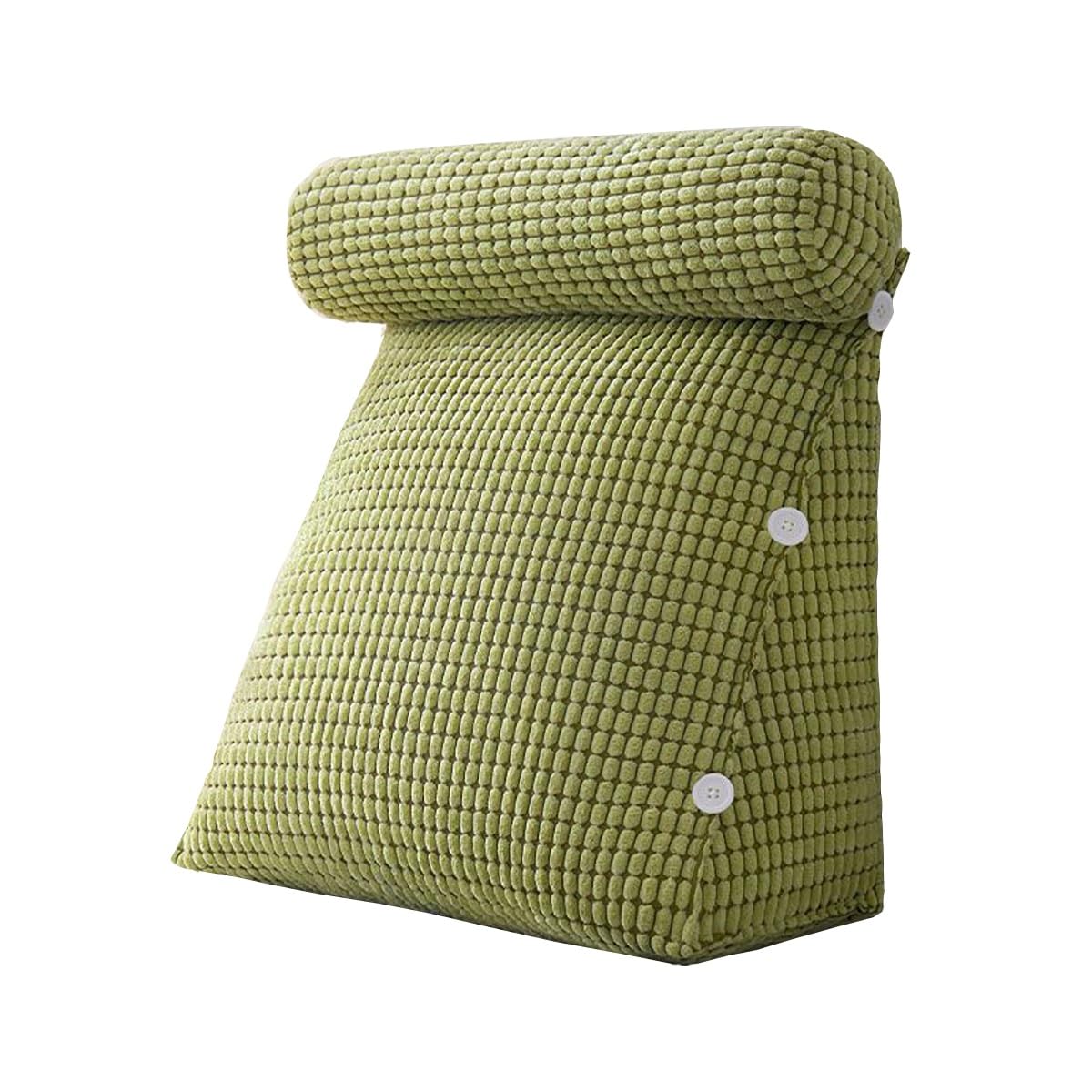 Oreiller de lecture contre le mal de dos avec housse lavable verte taille L