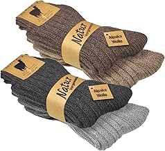 Good Deal Market 2er oder 4er Pack dicke Alpaka-Socken für Damen und Herren; die Wärmsten Wollsocken überhaupt, dicke Stricksocke Gr. 35/38 39/42 43/46 lieferbar