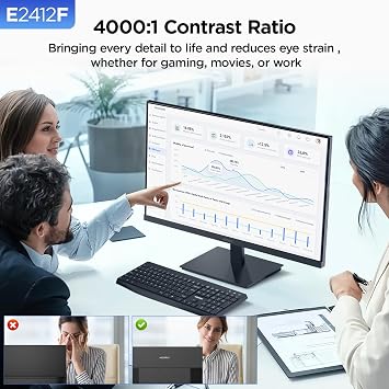 KOORUI 24 FHD 1080P 100Hz Computer Monitor, PC Gaming Screen VA Panel with Adaptive-Sync, TUV Rheinland Certified Eye Care, VESA Mountable, Tilt, Black (2026)