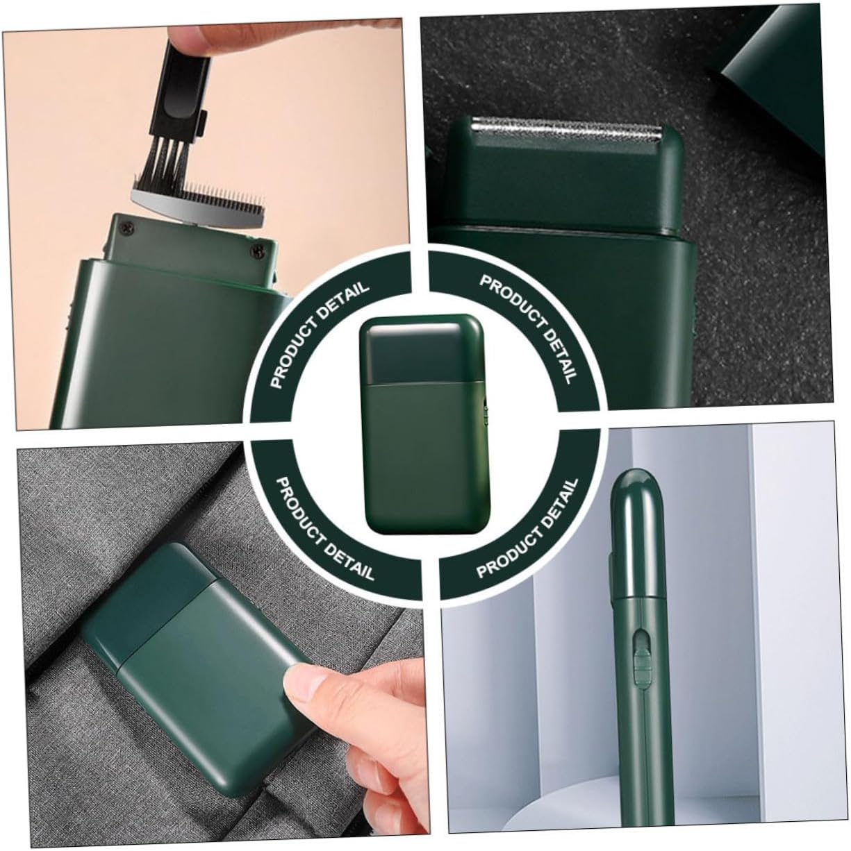 Rechargeable Mini Electric Razor for Men Portable Lightweight Beard Trimmer with Flexible Mesh Head and Easy to Clean Design for Travel and Daily Grooming