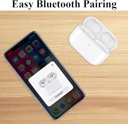 Miniatura 2 de Funda de carga inalámbrica compatible con AirPod Pro, cargador de repuesto para Air Pod Pro con botón de sincronización de emparejamiento Bluetooth
