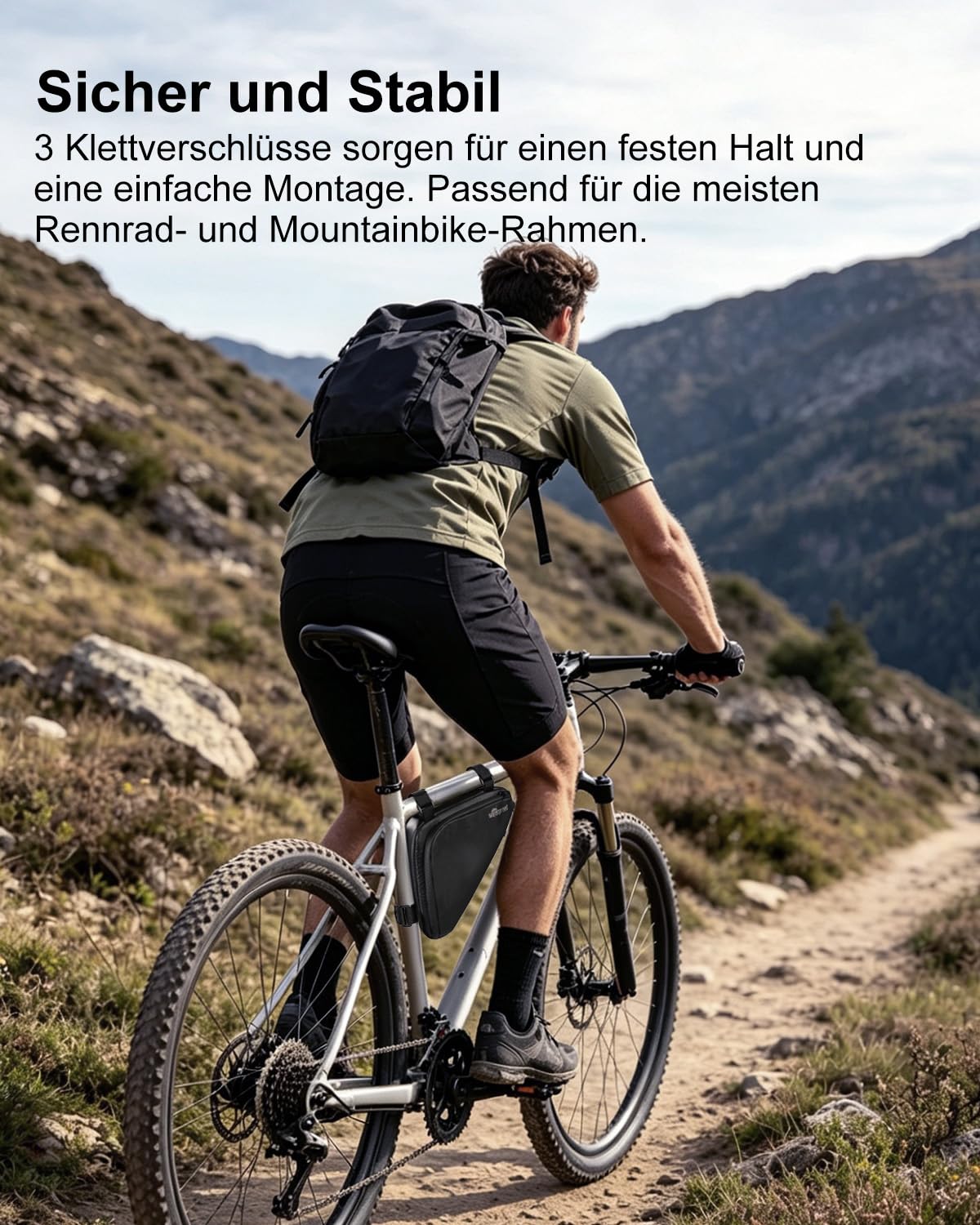 NDakter Fahrrad Reparaturset mit Fahrradtasche Rahmen: Fahrradwerkzeug Set für Unterwegs mit 16-in-1 Fahrrad Multitools, Fahrradpumpe, Reifenheber, Leimfreie Reifen, Werkzeug Set für Rennrad, MTB