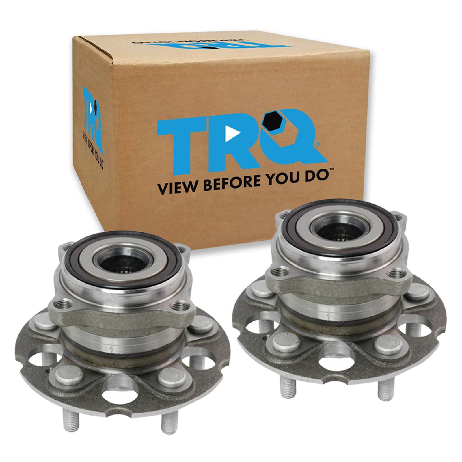 TRQ Rear Left and Right Wheel Bearing and Hub Assembly Set 2 Piece