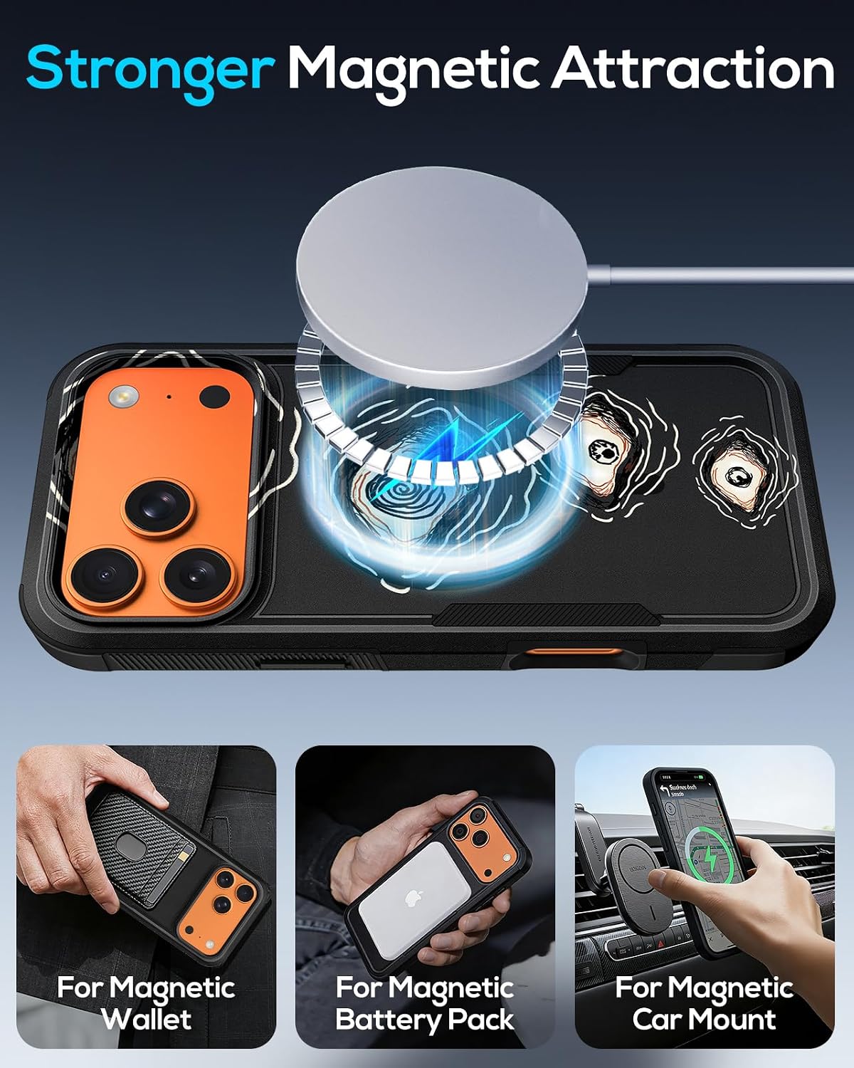 for iPhone 18 Pro/17 Pro Case Heavy Duty Protection, Eyes image 5