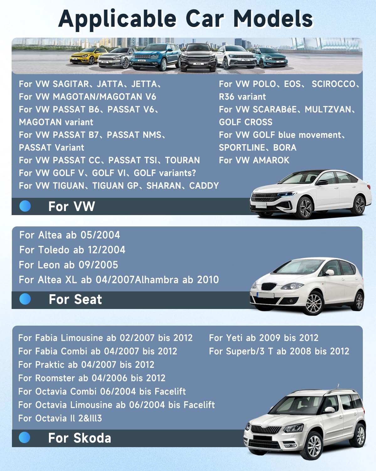 2G+64G Android Autoradio für VW Golf 5 6 Passat Polo Tiguan Touran Caddy Skoda Seat 7 Zoll Wireless Carplay Autoradio 2 Din mit Android Auto Touchscreen GPS Navi WiFi Bluetooth FM/RDS Rückfahrkamera