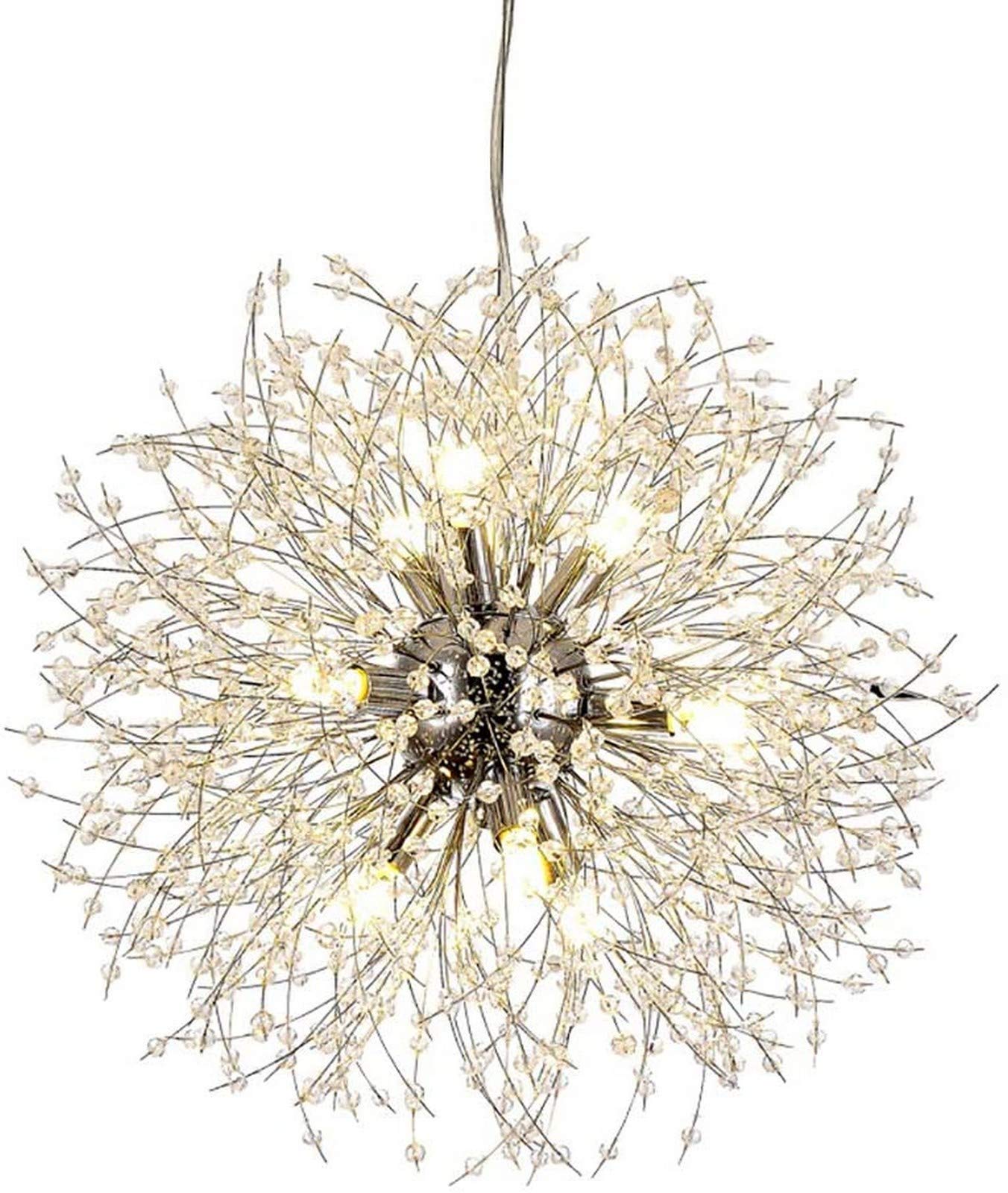 Lustre pissenlit haut de gamme en cristal et finitions modernes Loth L
