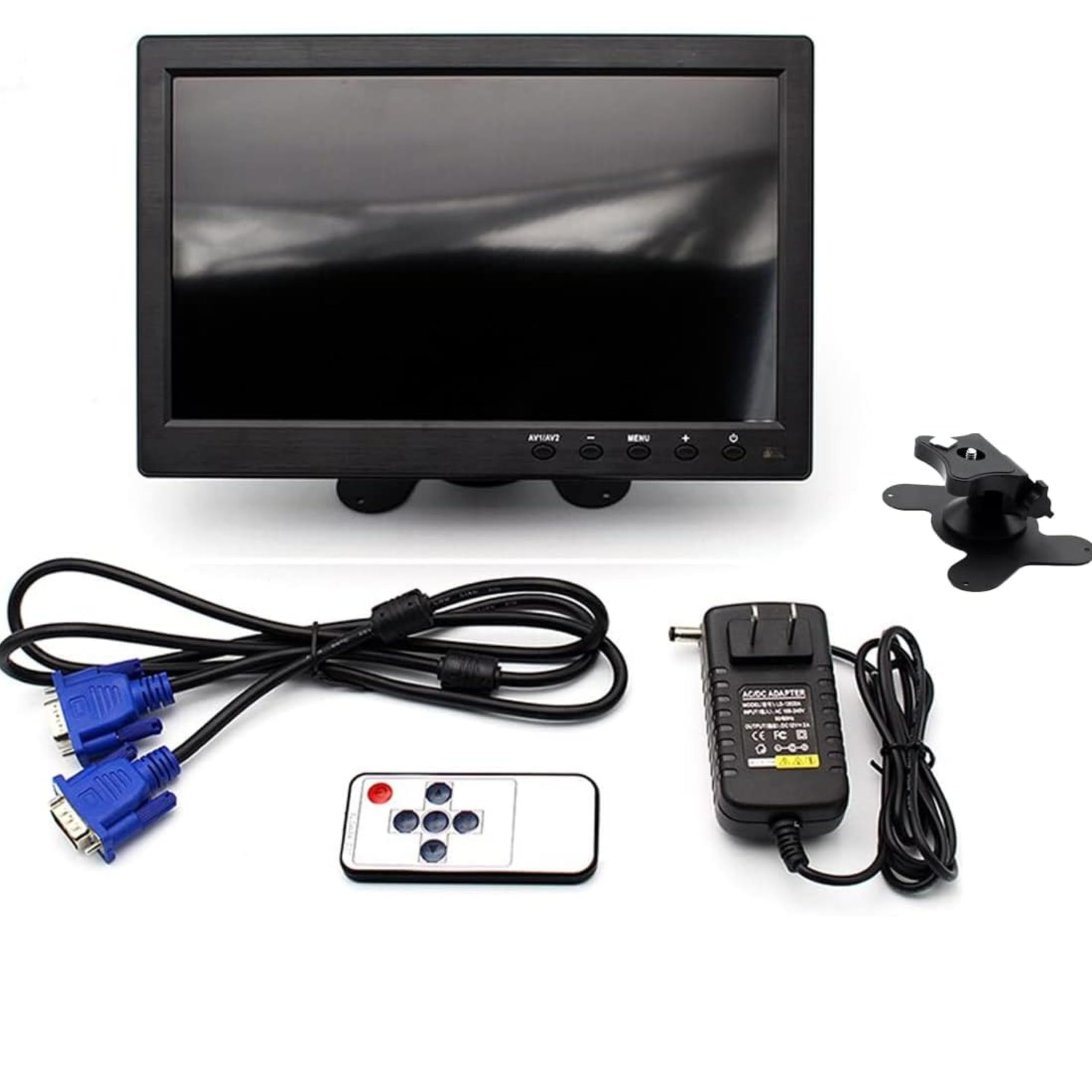 YASTA Monitor Telecamera 10.1" Videosorveglianza HD Display TFT/LCD Staffa Supporto