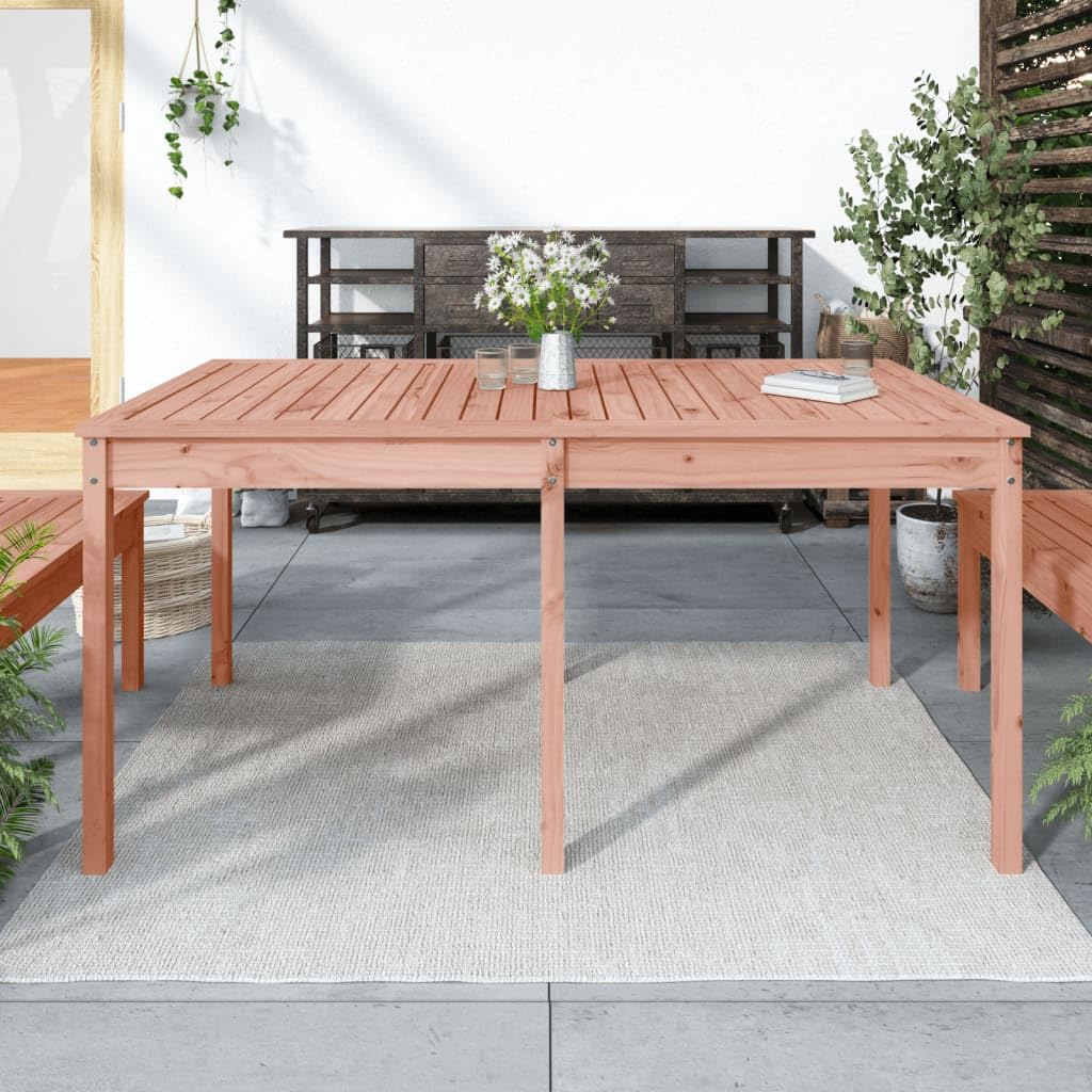 vidaXL Mesa de jardín Madera Maciza Douglas 159,5x82,5x76 cm, Mesa de Exterior, Mesa de terraza, Muebles de Exterior, Mesa de Patio, Muebles de jardín