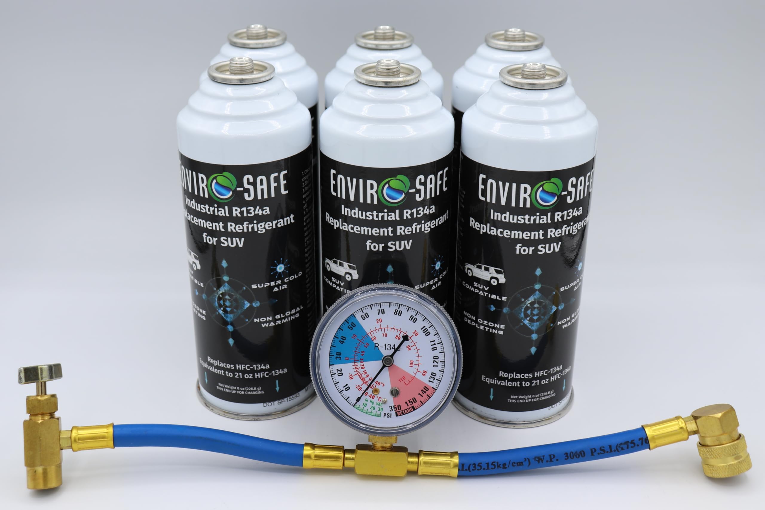 Amazon.com: R134a Replacement Refrigerant, 6 Cans with Brass