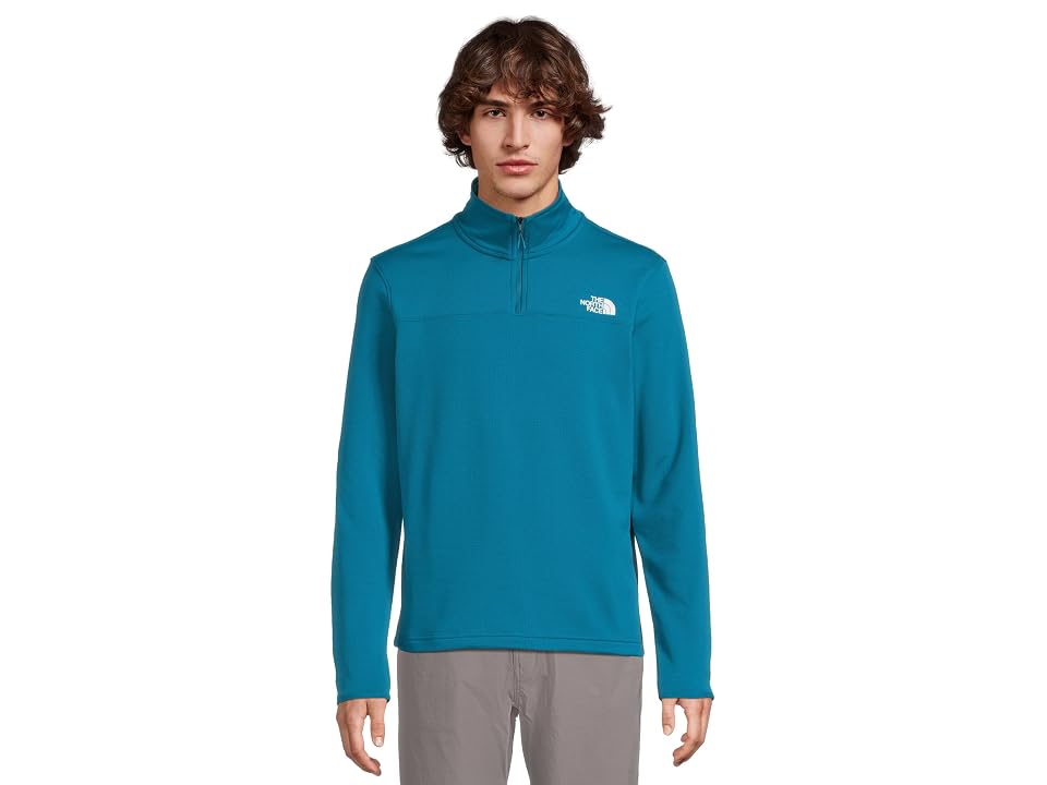 The North Face Cedar Trail Grid Fleece 1/4 Zip Men's Coat Dusk Blue : 2XL, Fleece/Polyester
