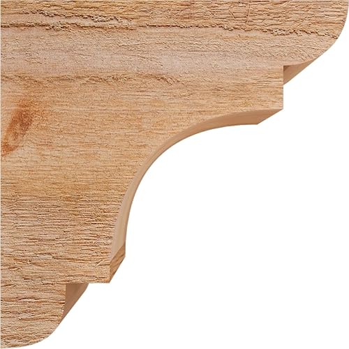 Miniatura 3 de Ekena Millwork COR04X12X12NEB00RWR 4 pulgadas de ancho x 12 pulgadas de profundidad x 12 pulgadas de alto New Brighton Rough Sawn Corbel, cedro rojo