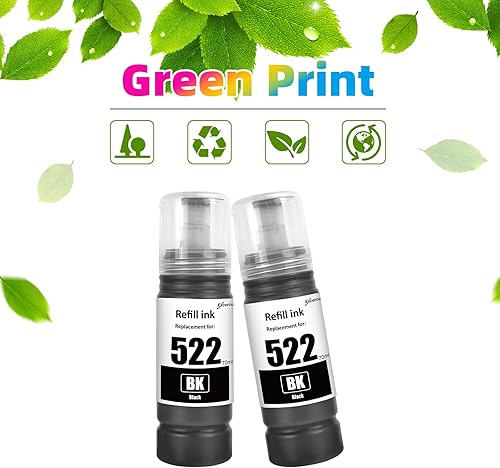Miniatura 6 de Botellas de repuesto de tinta T522 522 compatibles con Ecotank ET-2760 ET-4760 ET-2750 ET-2720 ET-3760 ET-2850 ET-15000 ET-2800 ET-4700 ST-4000