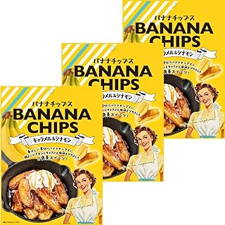【まとめ買い】 バナナチップス キャラメル ＆ シナモン 100g フルーツチップス ドライフルーツ スナック菓子 (3個セット)