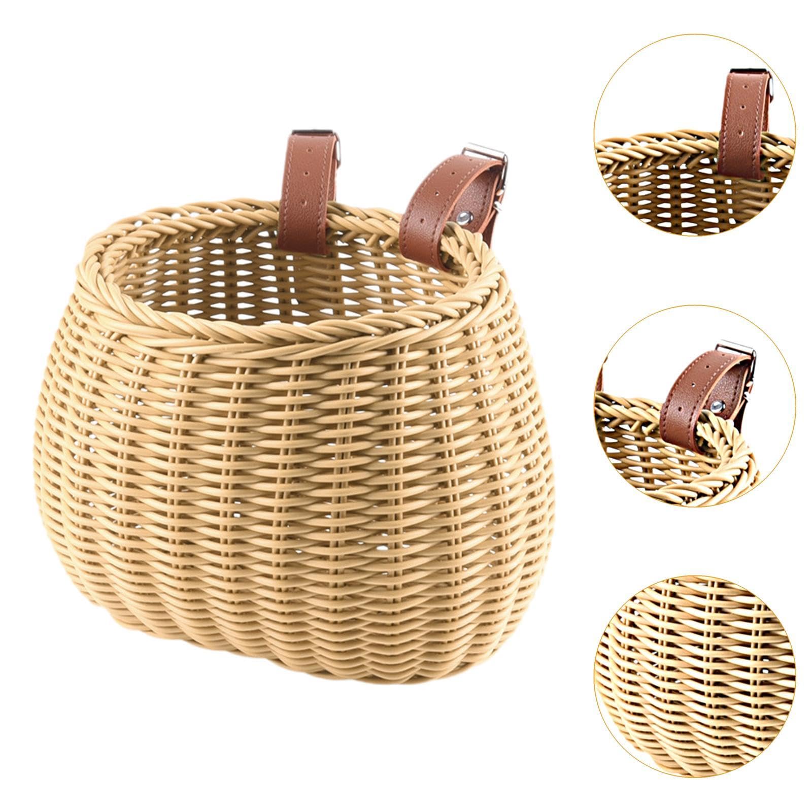 Aymzbd Panier De Vélo Pour Enfants – PP Résistant, Sangles Cuir PU, 17,5x13x15 Cm, Idéal Scooter Et Draisienne (Déco)