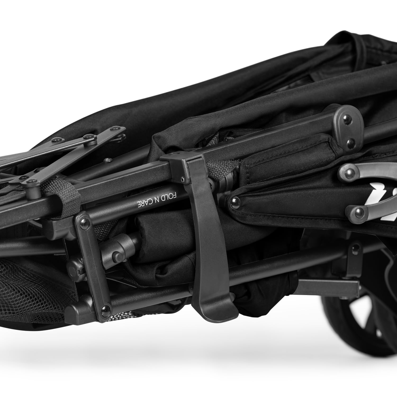 Hauck Fold N Care Poussette parapluie légère avec housse de pluie de 6 mois à 22 kg, pliable compact, auvent solaire UPF 50+, roues EVA, grand panier, poussette de voyage Noir