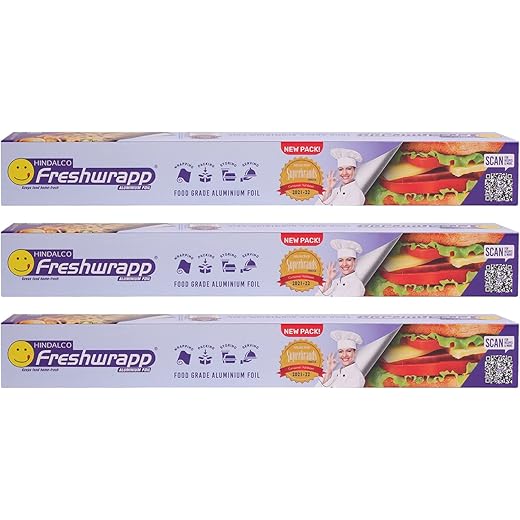 Hindalco Freshwrapp Aluminium Foil 33g + 17g (Pack of 3)