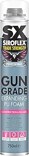 SX Trade Strength PU Gun Grade Expanding Foam - Gap Filler - Fixing & Insulating - Polyurethane Based - Quick Drying - 750ml