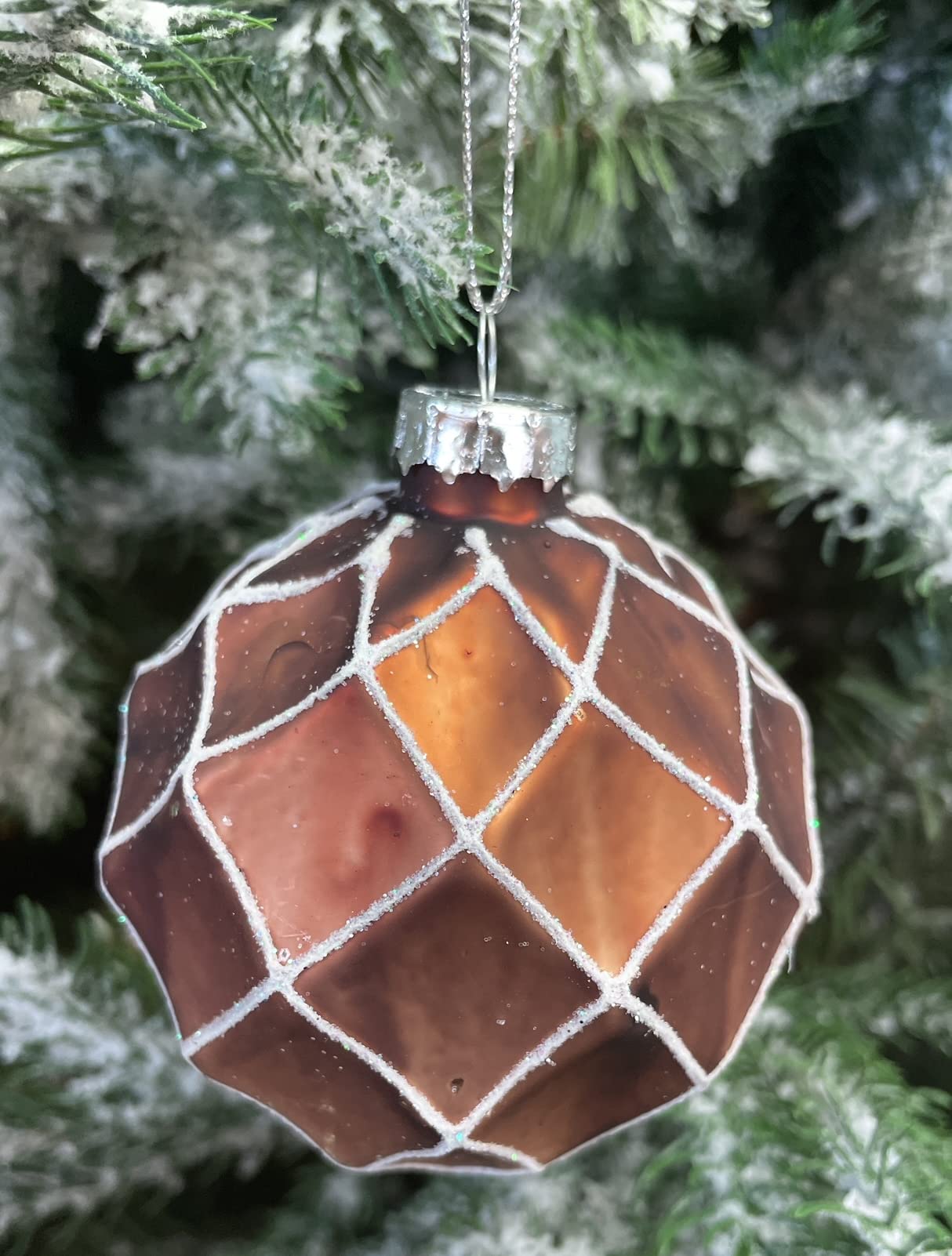 Set da 12 palline per albero di Natale in velluto da 8 cm