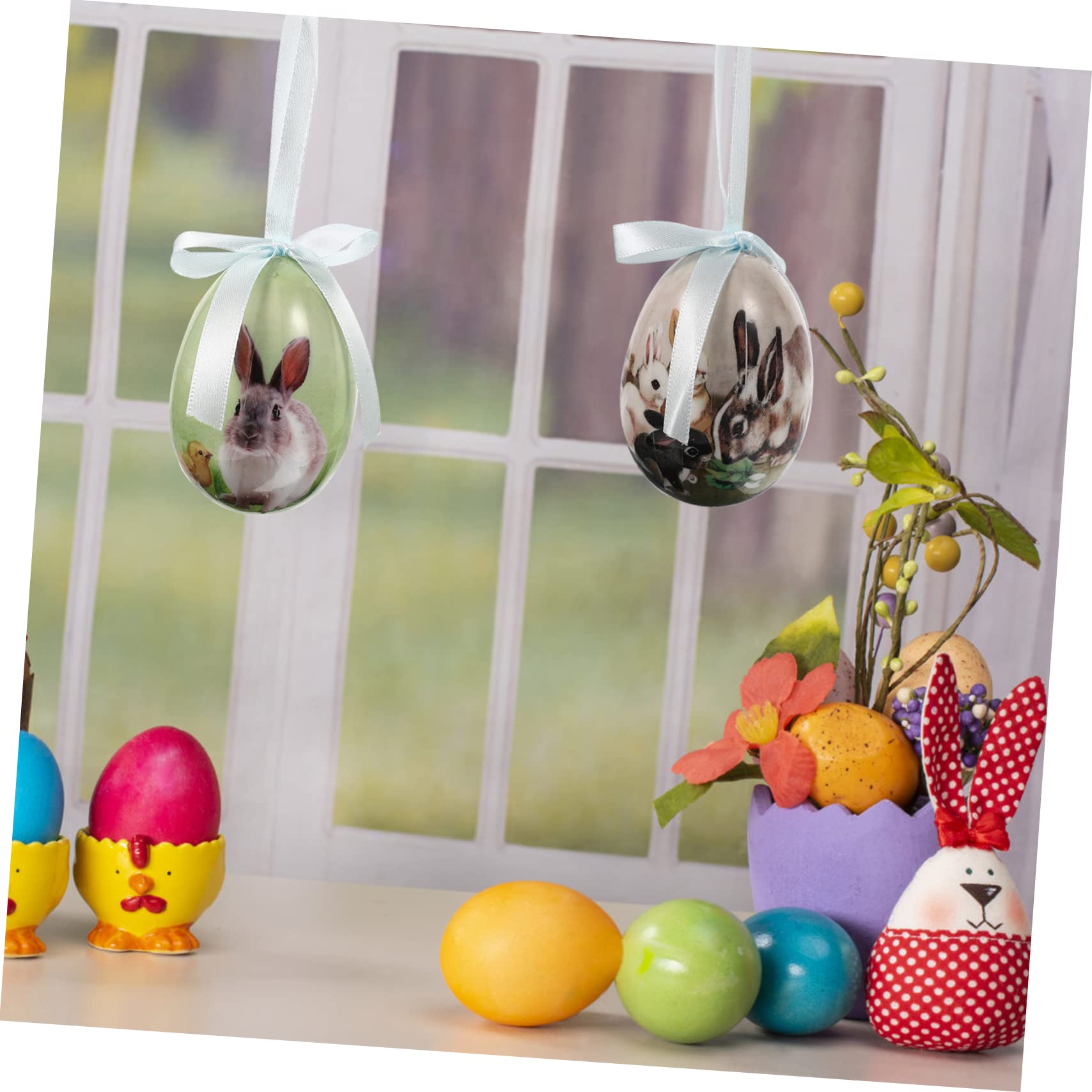 PRETYZOOM 15stücke Bunte Ostereier Hängedekorationen Festliche Eier Ornamente Für Haus Und Garten Für Ostern Und Frühlingsfeiern Kreative Und Fensterdekoration
