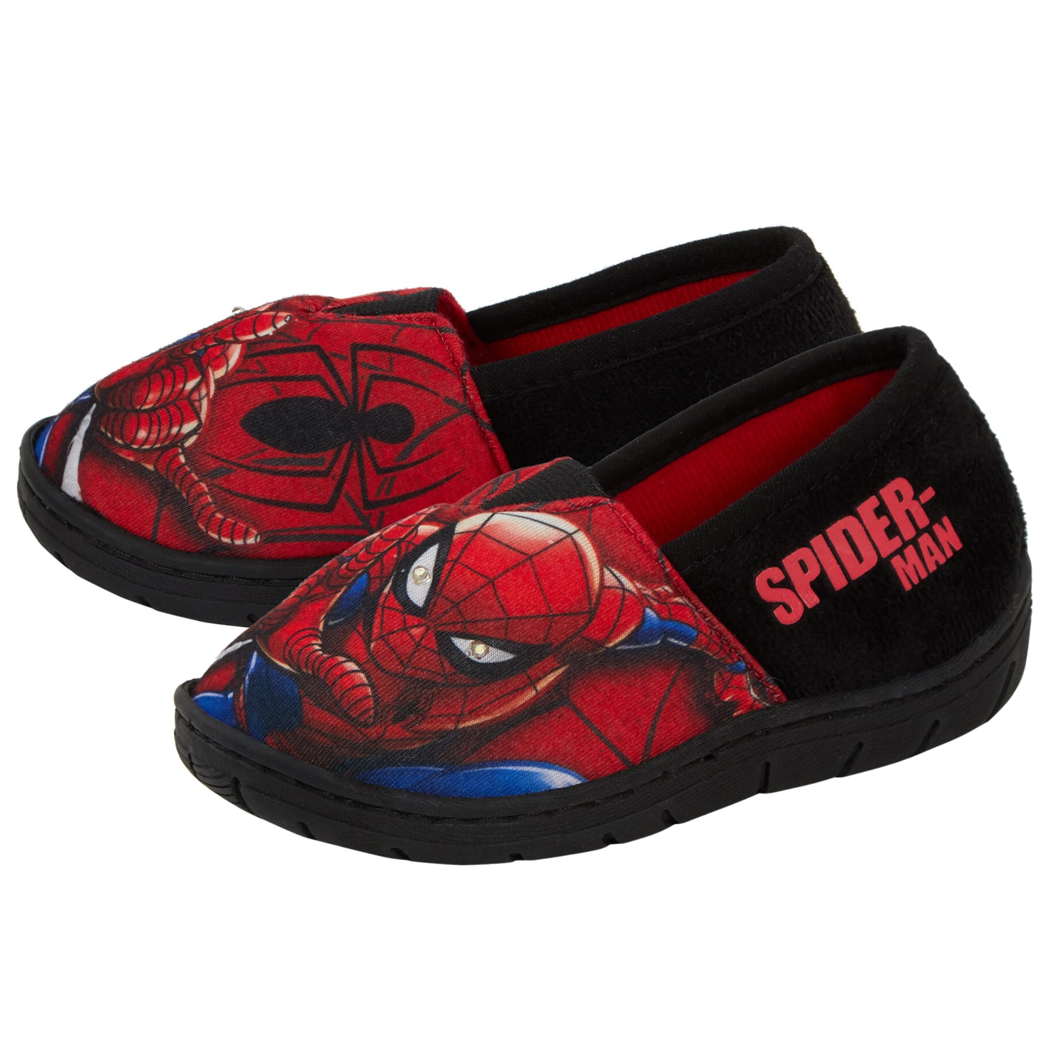 Marvel Pantoufles lumineuses à enfiler Spiderman pour garçons - Rouge - Rouge