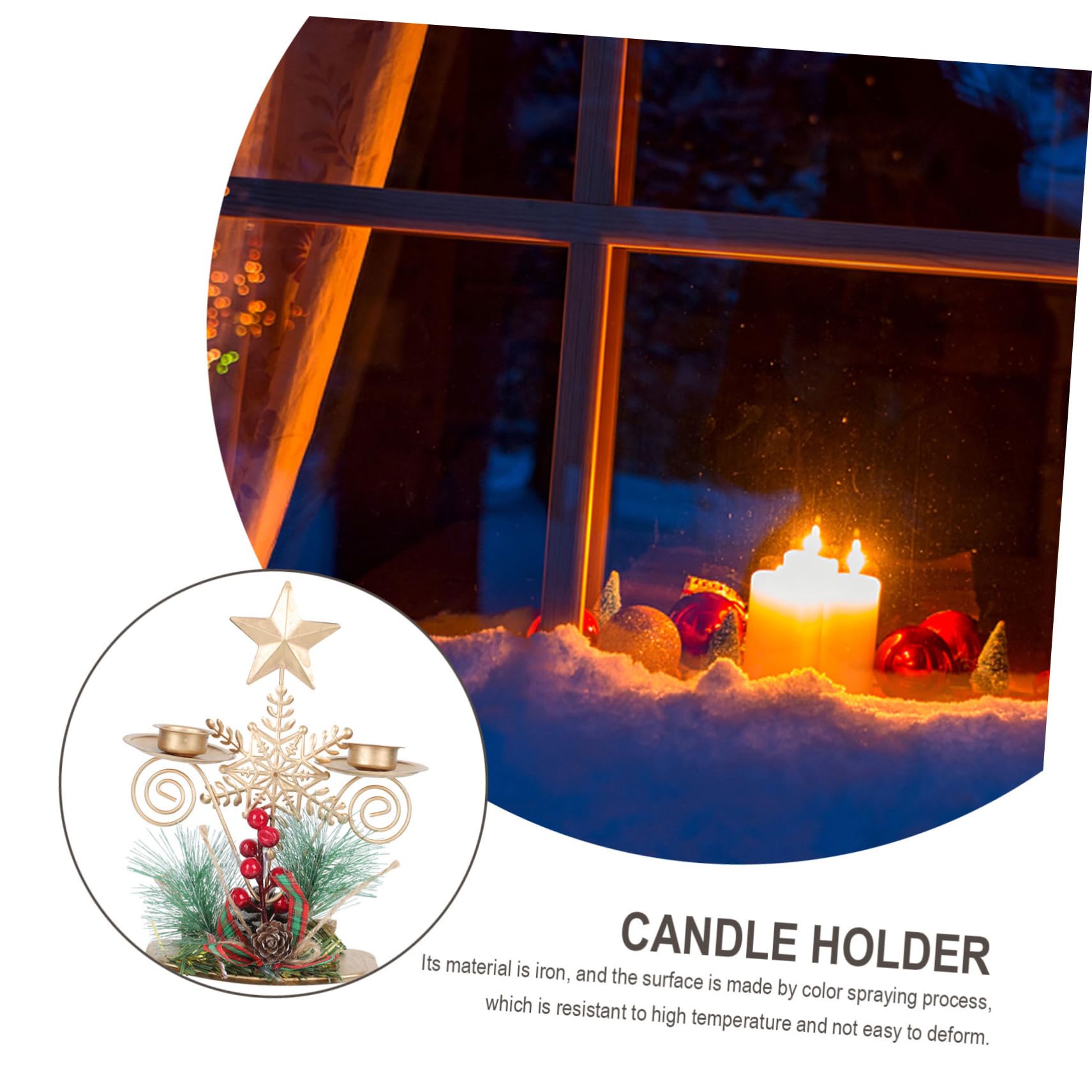 Ciieeo 5stücke Weihnachts Kerzenständer Für Home Dekoration Kerzenhalter Für Hochzeitsfeier Kreative Tischdeko Rustikale Innenraumgestaltung