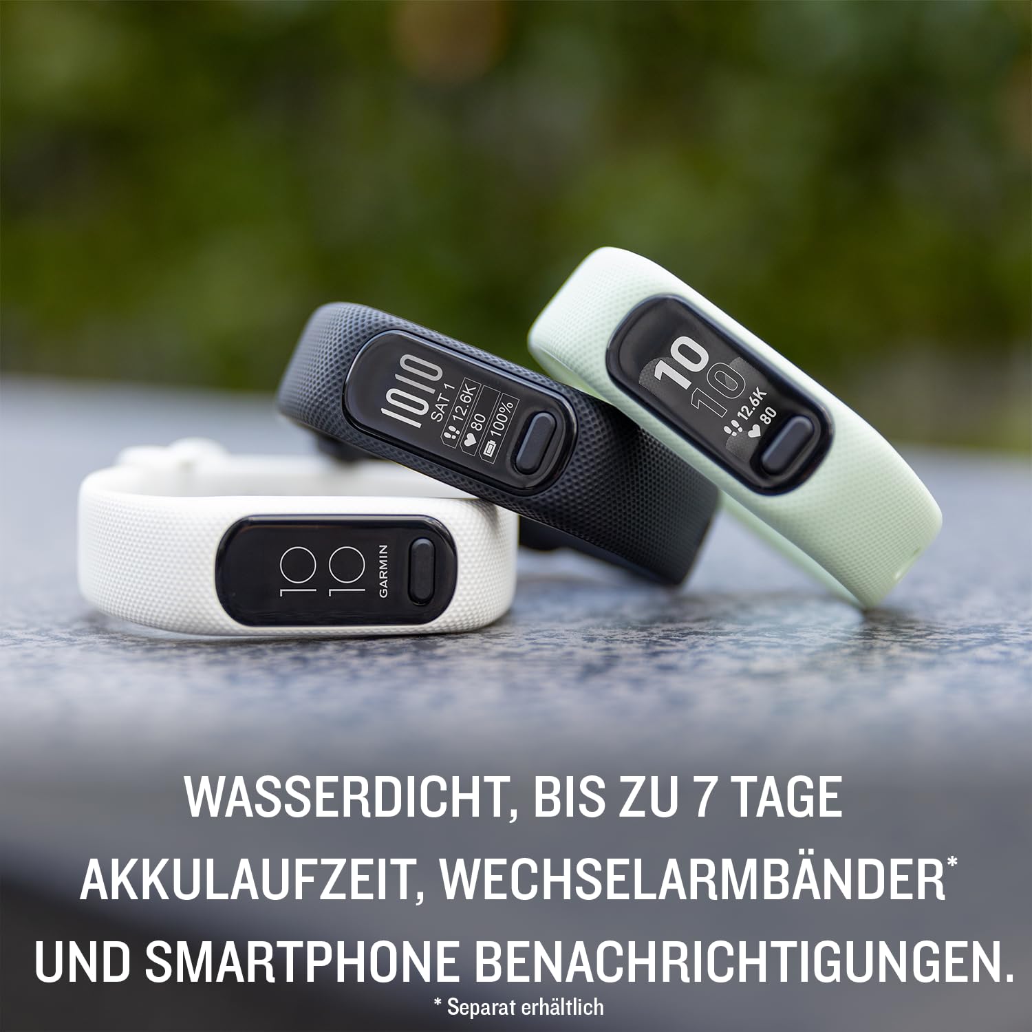 Garmin vívosmart 5 – Fitness-Tracker mit extragroßem OLED-Touchdisplay, Gesundheitsfunktion wie Schlafqualität und Herzfrequenzmessung. Bis zu 7 Tage Akkulaufzeit, wasserdicht und Notfallhilfe.